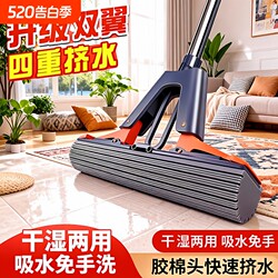 Sponge Mop Absorbent for Home Use, One-Step Cleaning, 2026 New Model, Hands-Free Washing, Pva Mop, Foldable Type