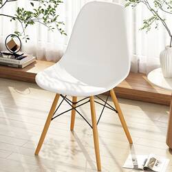 Modern Nordic Meeting Office Chair Dining Chair Home Simple Makeup Backrest Stool Eames Solid Wood Desk Chair