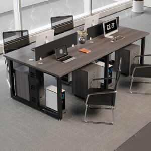 
Desk worker positions 4, 4, 6 and 6 worker positions, simple and modern office desk and chair combination set for company employees