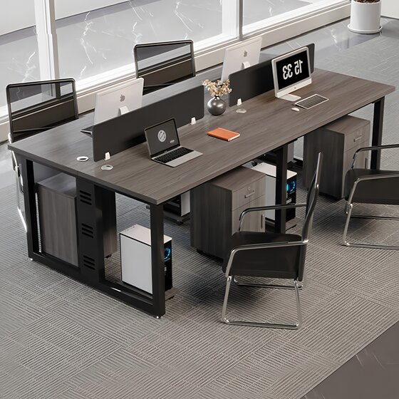 
Desk worker positions 4, 4, 6 and 6 worker positions, simple and modern office desk and chair combination set for company employees