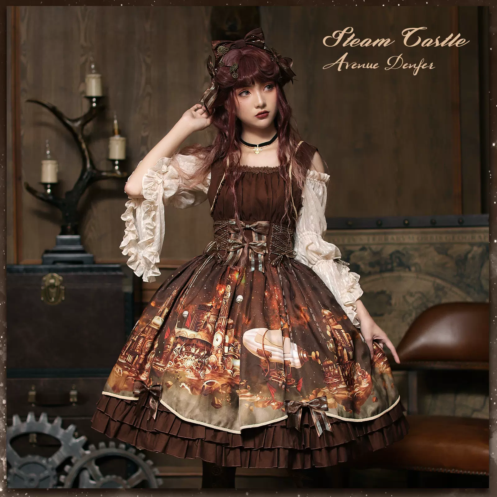 B品现货】蒸汽城堡JSK*AD鹿隐洋装Lolita-Taobao Malaysia