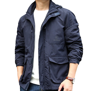 
Spring and Autumn Jacket Men's Outdoor Quick-drying Multi-Pocket Jacket Loose Large Size Windproof Casual Sports Top Workwear Jacket