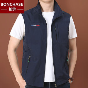 Vests in spring and summer, outdoor light, small -size sleeveless vest, pocket poly pocket loose shoulder sports jacket men