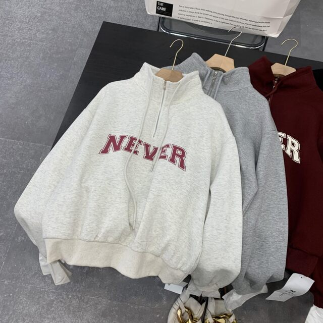 Sweatshirt long-sleeved spring new letter print loose lazy style versatile top for women B#11
