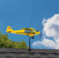 Outdoor Aircraft Wind Vane - Metal Airplane Weathervane For Accurate Weather Tracking