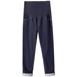 
Maternity pants, jeans, autumn and winter outer wear, original color straight wide-leg pants, plus velvet and thickening, 2025 new winter clothing for pregnant women