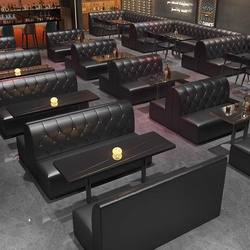 Internet celebrity milk tea shop booth simple wall-mounted coffee Western restaurant sofa sake bar KTV hotel table and chair combination