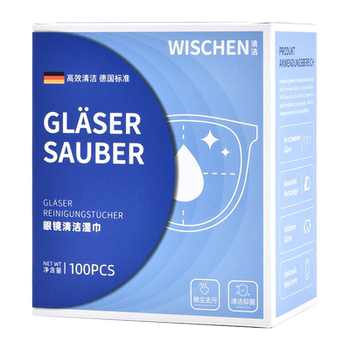 German glasses cleaning anti-fog wipes