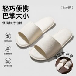 Portable Non-Slip Non-Disposable Slippers for Women and Men, Foldable Travel Essentials for Hotel Showers and Business Trips