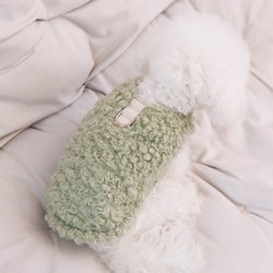 New loop velvet pet clothing, plush dog clothes, Teddy Yorkshire puppy warm autumn and winter vest