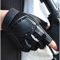 Touchscreen Exoskeleton Tactical Explosion-Proof Gloves Half-Finger Outdoor Cycling Sports Special Forces Military Enthusiasts Wear-Resistant Training Patrol