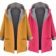 Women Autumn Winter Jacket Fashion Hooded Pocket Long Sleeve