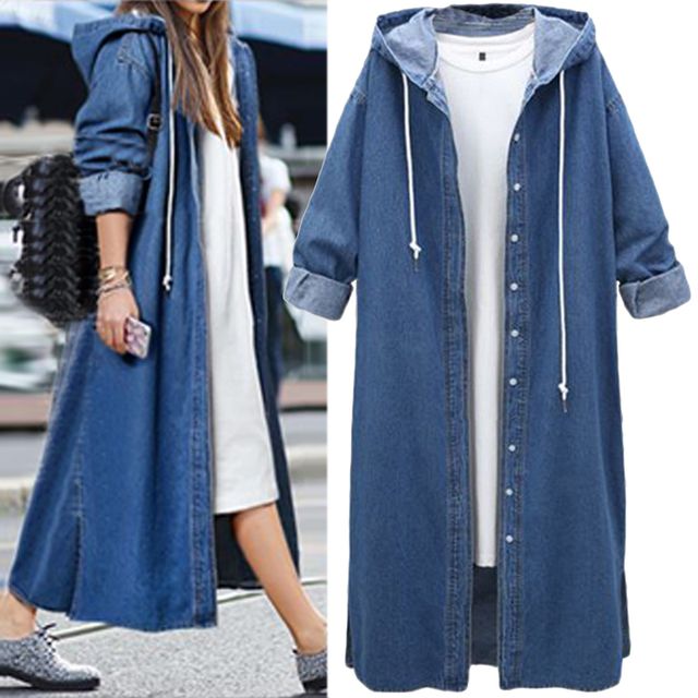 Autumn New Denim Jacket Women Korean Loose Long Jeans Jacket