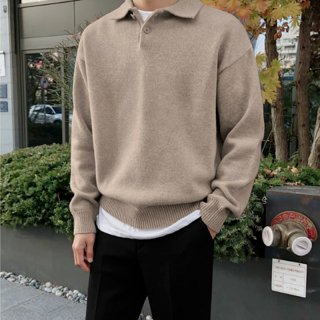 MRCYC sweater men's autumn and winter Korean style trendy lapel loose ...