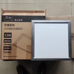 Foshan Lighting Fenjiang Series Led Panel Light 12W Ultra-Thin Flat Panel 30*30 Side-Emitting Aluminum Snap-In Kitchen and Bathroom Light