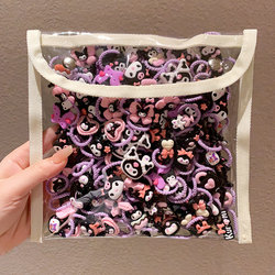 Children's Cartoon Cute Kuromi Thumb Hair Tie Headband Girl's Braided Hair Rubber Band Sweet Girl's Hair Tie Hair Accessory