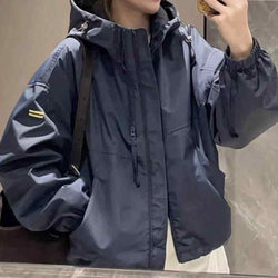 Hooded Long-Sleeved Short Jacket for Women 2026 Spring and Autumn New Korean Style Loose and Stylish Age-Reducing Fashion Top