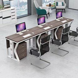 New Staff Desks, Employee Workstations, Side-By-Side Multi-Person Computer Desks, Simple and Modern Two-Person, Three-Person, and Multi-Person Combinations