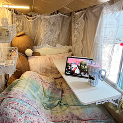 Dormitory Bed Table, Foldable Bunk Bed, Suspended Side Lazy Desk, Computer Desk, Foldable, No Installation Required