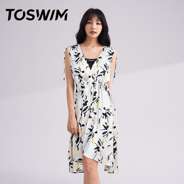 
Recommended by Swimming Glasses! TOSWIM One-piece Sleeveless Skirt Skirt Beach Jacket Bikini Skirt Beach Vacation