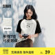 Semir short-sleeved T-shirt for women mid-length raglan sleeves loose summer fun design panda cotton top cute
