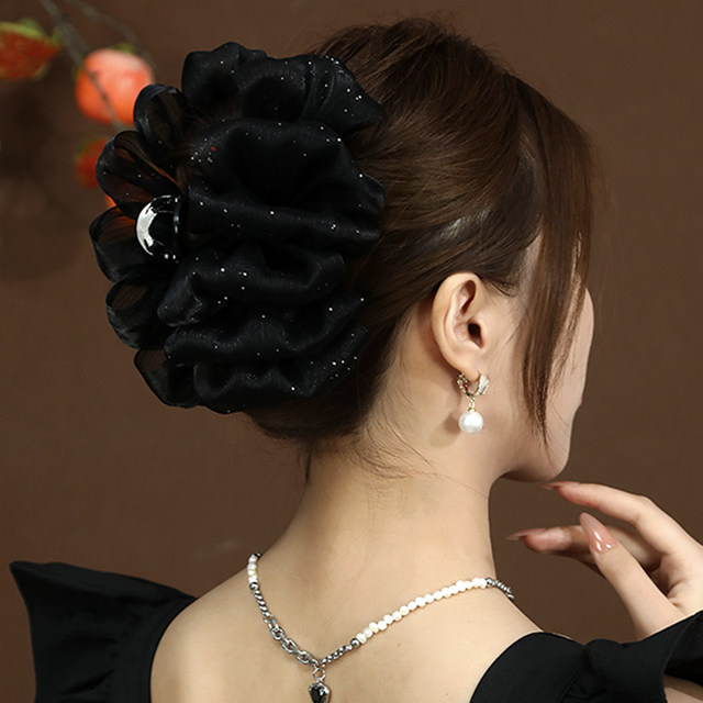Full of Star Cloud Hairpins High-end 2025 New Temperament Hair Clip Headdress Shark Clip Back Head Grab Clip