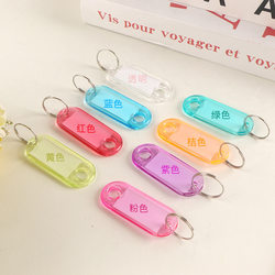 Crystal Ins Transparent Key Tag Number Classification Label Keychain Marking Tag Storage Classification Management