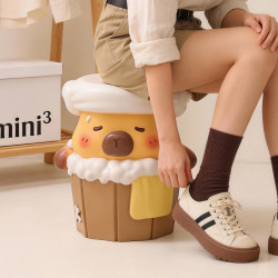 Kapibara Entryway Shoe-Changing Bench, Home Shoe Cabinet, Living Room Floor Decoration, Housewarming Gift