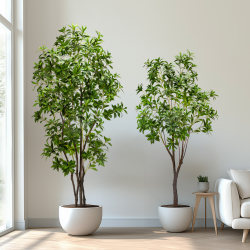 Artificial Horsewood, Bionic Green Plant, Hanging Bell Fake Flower Tree, High-End Light Luxury Living Room Floor-Standing Potted Plant, Indoor Decorative Plant