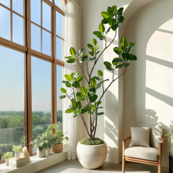 Bengali Banyan Artificial Green Plant High-End Luxury Large Indoor Decorative Floor-Standing Potted Plant Ornament Fake Tree Bionic Plant