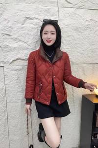 
2025 new winter style women's fashionable short jacket casual thin women's top warm and cold-proof cotton coat cotton jacket
