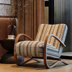 Berk Leisure Chair Living Room French Retro Balcony Bedroom Sofa Chair Vintage Home Designer Single Sofa Chair