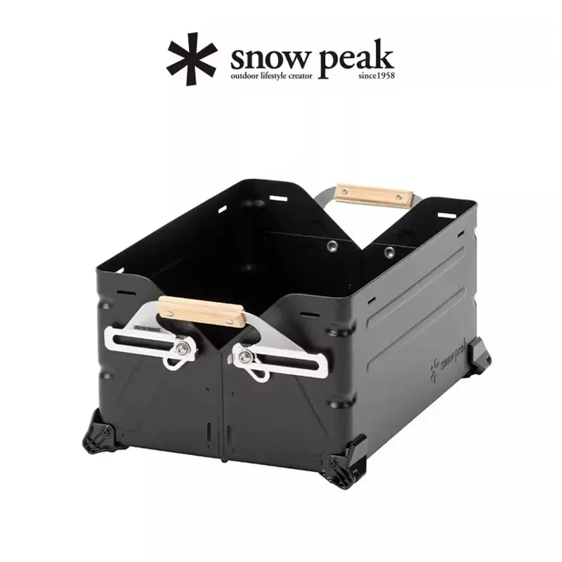 雪峰祭2023限定】snowpeak黑色开口箱置物收纳箱FES-037/038-BK-Taobao 