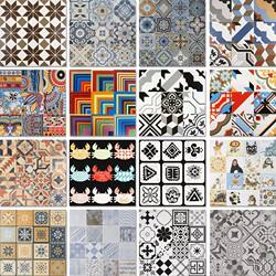 Scandinavian Tiles 600×600 Restaurant Clothing Store Non-Slip Wear-Resistant Floor Tiles Living Room Kitchen Wall Tiles Black and White Tiles