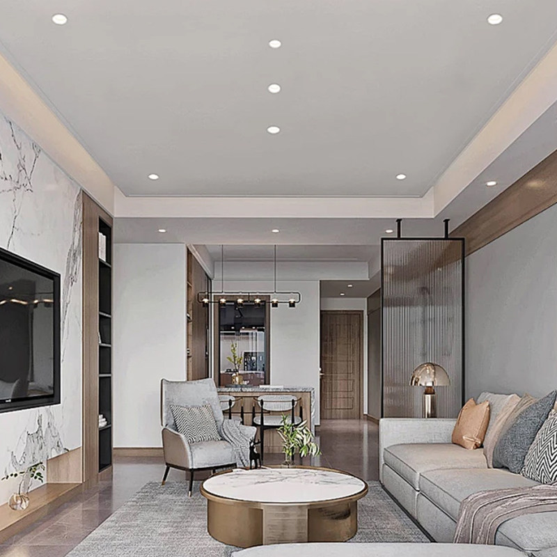 깊은 눈부심 방지 작은 언덕 눈 보호 스포트라이트 내장형 LED 천장 조명 거실 옥수수 속 메인 조명 통 없음 이중 눈꺼풀-