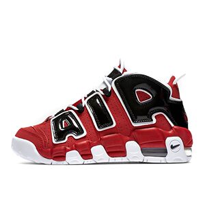 
Nike children's basketball shoes, round toe, non-slip, shock-absorbing, high-top, lace-up, leather, red, autumn, summer, spring and winter