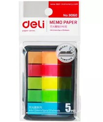 Deli 9060 Fluorescent Film 9062 9063 9064 Classification Stickers Sticky Notes Index Stickers