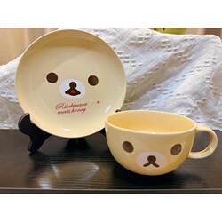 Rilakkuma Cup and Saucer Set Coffee Cup Set Bear Tea Cup Afternoon Tea Set Bear Tableware Set