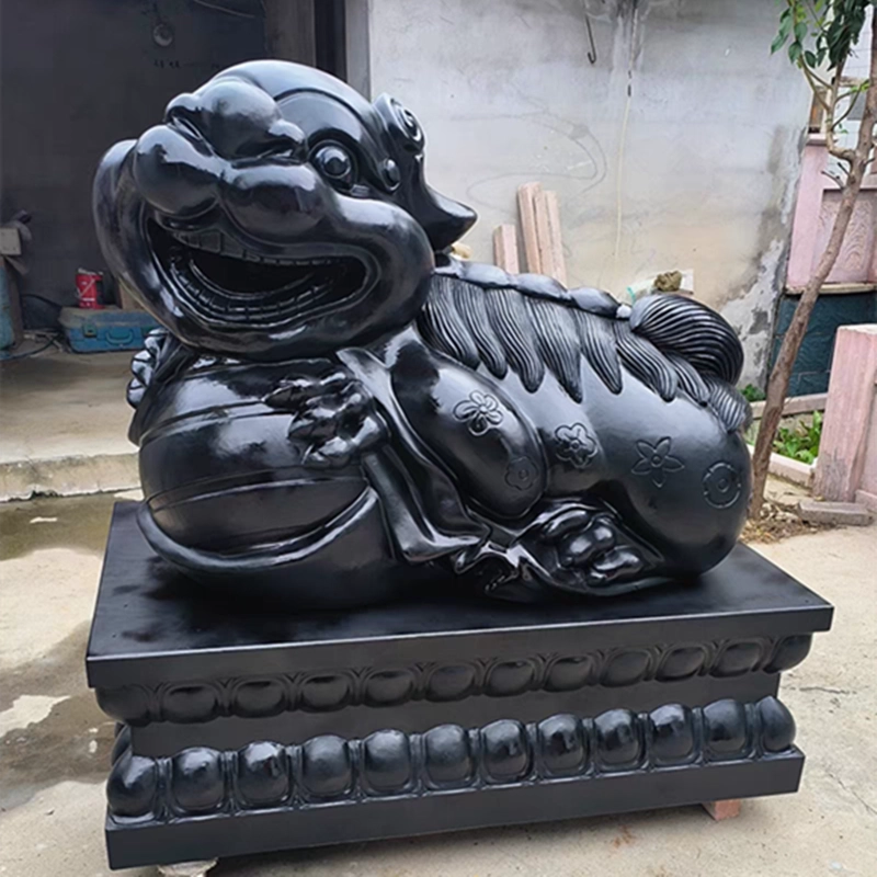 中国 玉石 ？ 大理石 ？ 置物 汉白玉大理石貔貅摆件曲阳石雕招财装饰可客制化青石貔貅适用别墅酒店门口