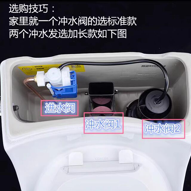 Kohler toilet tank accessories copper pipe water inlet valve water ...