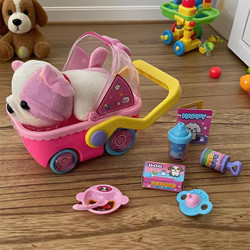 Pet Stroller Set for Girls, Simulated Feeding of Puppies, Stroller for Pretend Play, Educational Children's Toy Gift