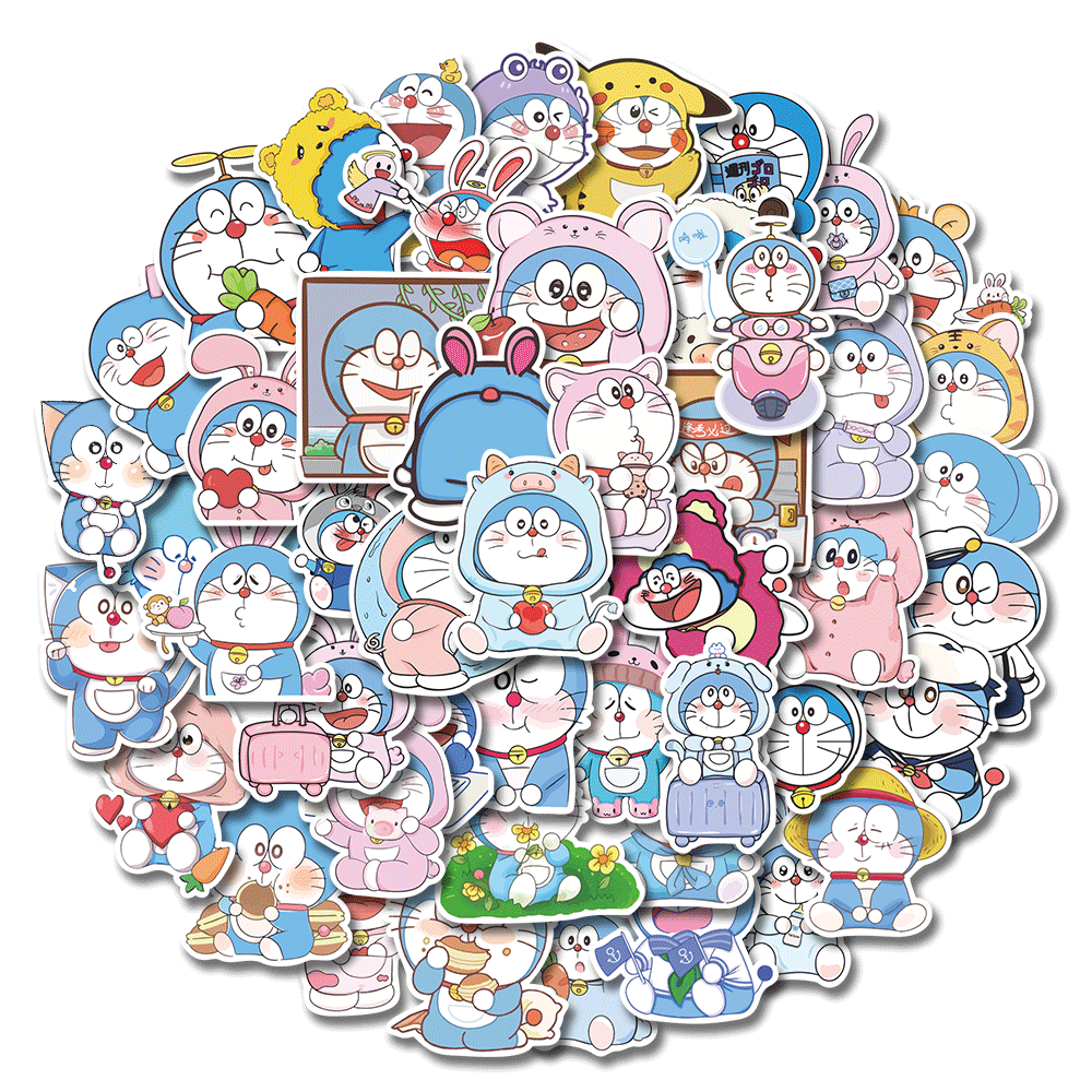 50 Cartoon Cute Doraemon Doraemon Stickers Hand Account Phone Case ...