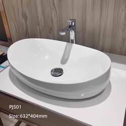 [Same Model as in Store] Countertop Washbasin Ceramic Washbasin Single Basin Art Washbasin Bathroom Sink