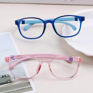
2-10 year old children's glasses frames for boys and girls without lenses for students without degrees flat glasses frame square frame soft leg frame