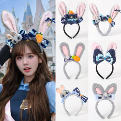 Cute Officer Judy Headband Disney Fox and Rabbit Themed Accessories Children's Hairpin Zootopia Headwear