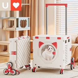 Younai Small Stroller for Dogs and Cats, a Foldable Shopping Cart for Pets, Convenient Trolley Box for Outings