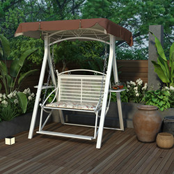 Outdoor Courtyard Waterproof and Sunproof Home Multi-Person Swing Outdoor Garden Rocking Chair Villa Courtyard Popular Double Hanging Chair