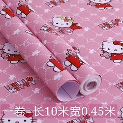 Cartoon Children's Room Wall Stickers Self-Adhesive Wallpaper Waterproof and Moisture-Proof Bedroom Cozy Table Stickers Large Area Decoration Thickened