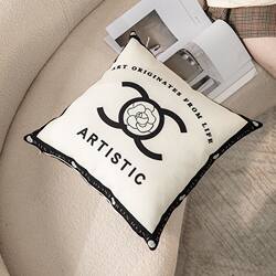 Light Luxury Modern Black and White Simple Nordic Style Pillow Bedroom Living Room Sofa Bedroom Cushion Office Nap Pillow