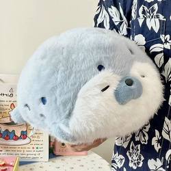 Cute Seal Doll Pillow for Sleeping on the Bed, Large Plush Toy Sea Otter Doll, Birthday Gift for Girls